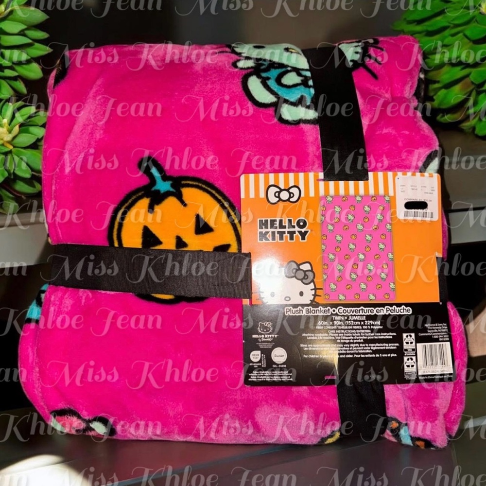 Hello Kitty Frankenstein Throw Blanket